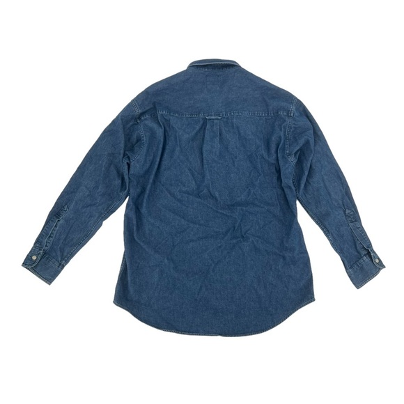 Furst Of A Kind Long Sleeve Floral Patched Button Up Jean Shirt Size XL Women’s - Picture 3 of 4